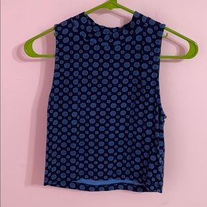 Forever 21 blue crop tank top